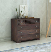 Monstro Solid Sheesham Wood Chest of Drawers (Walnut Finish)